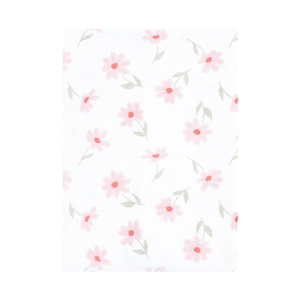 Hudson Baby Paños para eructar de Franela Unisex para Bebé 12pzas, Conejita Miel Rosa, Talla Única