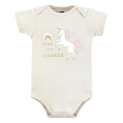 Bodysuits de algodón unisex Hudson Baby, Unicorn Dreams Pink, Prematuro