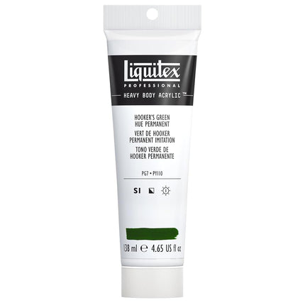 Liquitex 1047224 Professional Heavy Body Acrylic Paint 138 ml tube, Hooker’s Green Hue Permanent