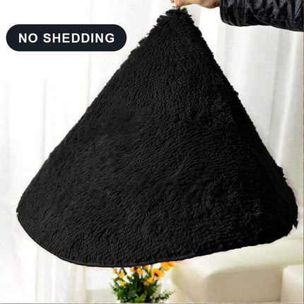 Merelax Soft Modern Indoor Shaggy Area Rug for Bedroom Livingroom Dorm Kids Room Home Decorative, Non-Slip Plush Fluffy Furry Fur Rugs Comfy Nursery Accent Floor Carpet 3x5 Feet, Black