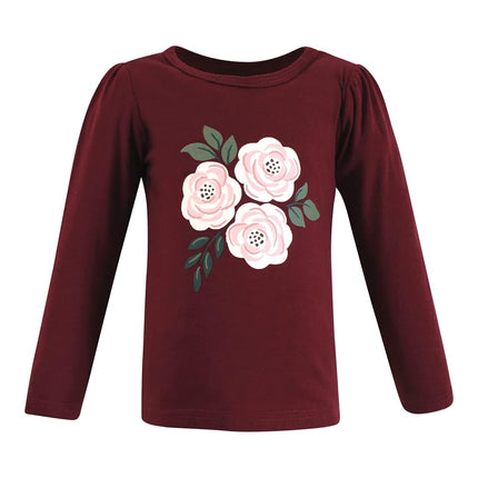 T-shirts à manches longues pour bébé Hudson Baby, modèle Girls World, taille 2T