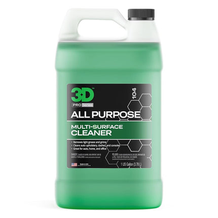 3D All Purpose Cleaner - 1 Gallon | Safe, Biodegradable Degreaser | Environmentally Friendly Car Care | Removes Spots, Dirt, Grime & Grease Stains | Made in USA | All Natural | No Harmful Chemicals