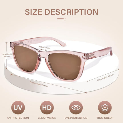 ZESAKER Progressive Reading Sunglasses for Women and Men Spring Hinges Multifocal Readers Sunglasses UV400 Protection (Light Brown, 2.5)