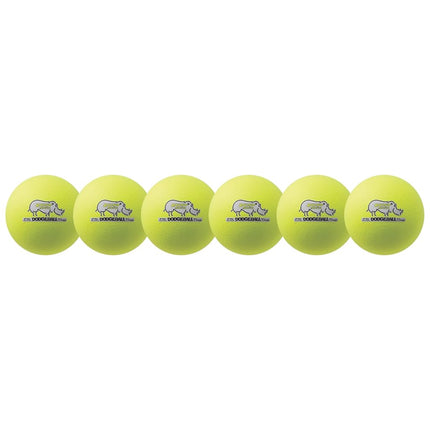 Champion Sports RXD6NYSET Rhino Skin Dodgeball, Set of 6, Neon Yellow, 6"