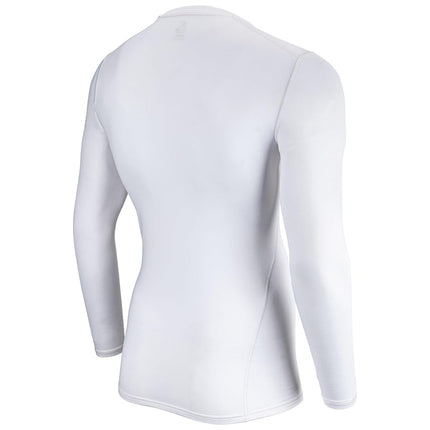 Haut à manches longues ras du cou de compression thermique CHAMPRO pour homme, blanc, taille L