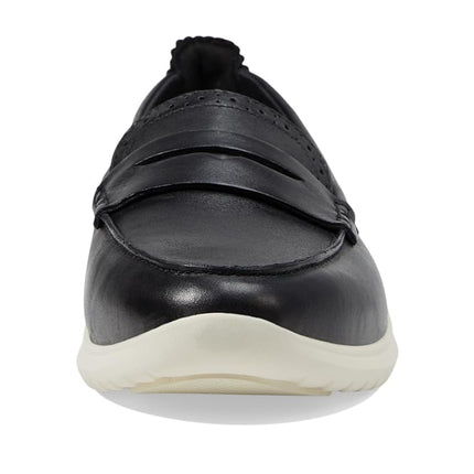 Cole Haan Women's Zerogrand Meritt Leather Loafer, Black/Ivory, 8 Wide