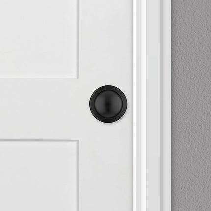 Kwikset Polo Interior Passage Door Knob, Handle for Closet and Hallway Doors, Non-Locking Doorknob in Matte Black, with Microban Protection