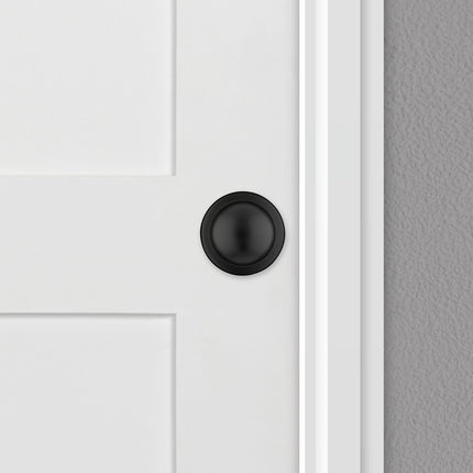 Kwikset Polo Interior Passage Door Knob, Handle for Closet and Hallway Doors, Non-Locking Doorknob in Matte Black, with Microban Protection