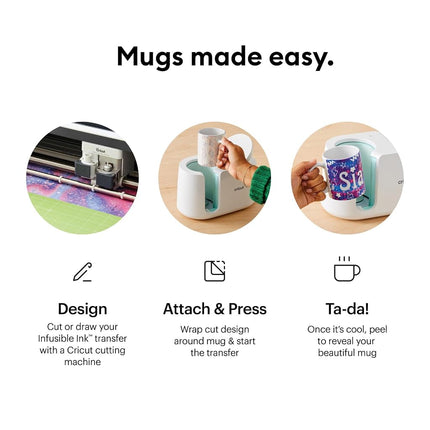 Cricut Blank Mug, Ceramic-Coated, Dishwasher & Microwave Safe Mug to Decorate, Cricut Mug Press & Infusible Ink Compatible,15 Oz Sublimation Mug, Ideal for Crafts and Printing, 2 Count, White