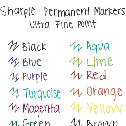 Sharpie Permanent Marker, Ultra-Fine Point, Pink, 6 Pack (Gray)