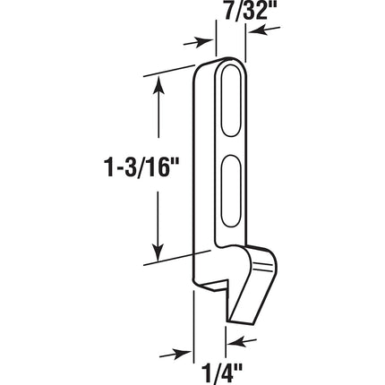 Prime-Line MP127 Screen Door Latch Strike, Medium, Adjustable, Pack of 5, Zinc