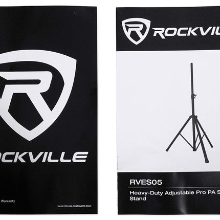 Rockville RVES05 Black Heavy Duty Tripod Pole-Mount DJ PA Speaker Stand