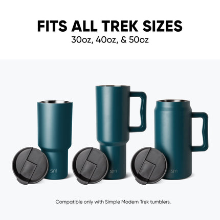 Tapa de taza Simple Modern Flip Lid | Repuesto reutilizable SOLO compatible con Simple Modern | Taza de café de viaje y botella de agua de acero inoxidable | Colección Trek | Blush