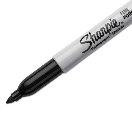 Sharpie Permanent Markers Fine Point Black Ink (4-Pack)