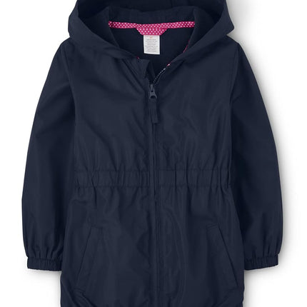 Gymboree Girls and Toddler Lightweight Windbreaker Jacket, Navy Slate, 5T
