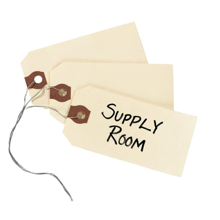 Shipping Tags, Paper/Double Wire, 3 1/4 x 1 5/8, Manila, 1,000/Pack - Sold As 1 Box