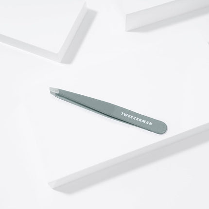 Tweezerman Exclusive Mist Blue Slant Tweezer - Hair Removal Tweezers, Stainless Steel