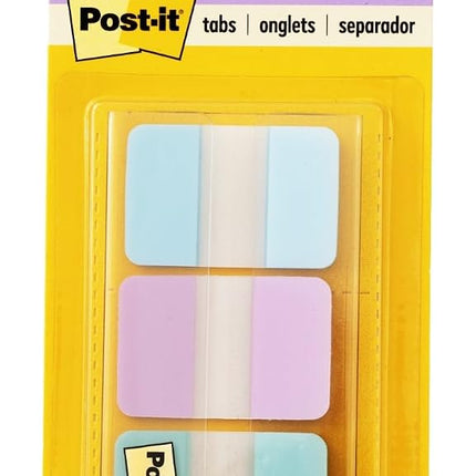 Post-it® Pastel Color Tabs, Gradient Blue, Pink, Clear, 36 Tabs/Pack
