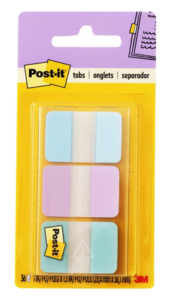 Post-it® Pastel Color Tabs, Gradient Blue, Pink, C