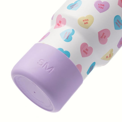 Simple Modern Trek Pivot With Handle 30 Oz Flip Straw Tumbler For Her Gifts Valentines Day Word Hearts Pattern Stainless Steel Jug Interchangeable Straw And Chug Lids