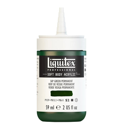 Liquitex Professional Soft Body Acrylic Paint 2-oz bottle, Sap Green Permanent