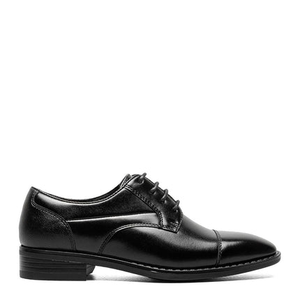 STACY ADAMS Unisex-Child Kallum Cap Toe Oxford, Black, 5.5 Big Kid