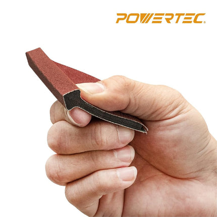 POWERTEC 71620 21-Profile Contour and Angle Sanding Grip Pack 11pc Set – Double Ended Flex Foam Sanding Pads for Woodworking