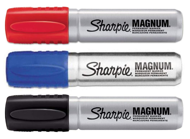 Sharpie Magnum - Blue + Black + Red - 3-Color Bund