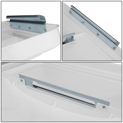 DNA MOTORING ZTL-Y-0268 White RV Roof Vent Lid Polypropylene Vent Cover Replacement for 14" x 14" RV Vents (3 Pack)
