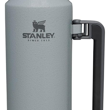 Stanley Classic Vacuum Insulated Wide Mouth Bottle - Hammertone Silver - BPA-Free 18/8 Stainless Steel Thermos for Cold & Hot Beverages - 2 QT