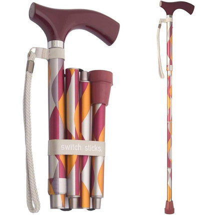 Switch Sticks Aluminum Adjustable Folding Cane and
