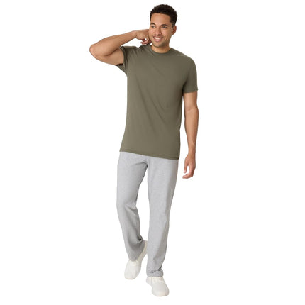 Hanes Men's Originals Lightweight T-Shirt, Crewneck T-Shirts for Men, Tri-Blend Tee, Fatigue Green, Large