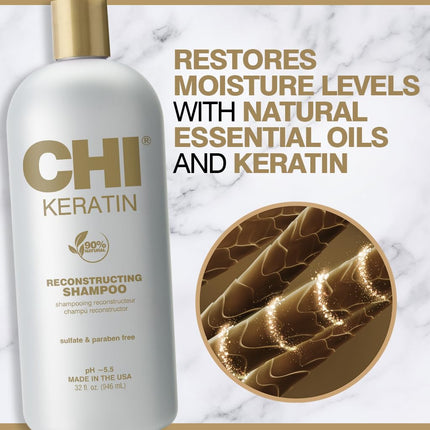 CHI Keratin Reconstructing Shampoo, 946ml