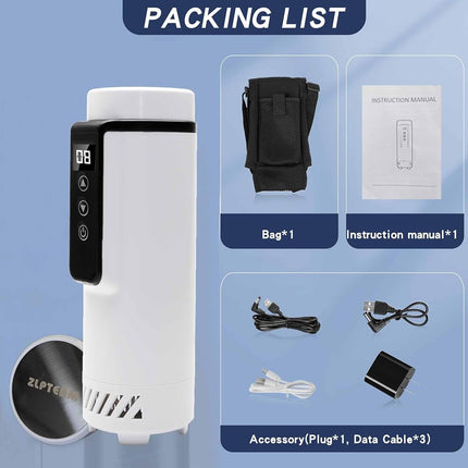 ZLPTEAM Portable Insulin Cooler with USB Charger - Diabetic Travel Medication Cooler, Car Refrigerator for Medicine Storage, Compact Cooling Organizer (Requires Continuous Power) White