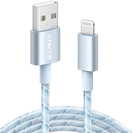 Anker 6ft Lightning Cable, 331 Cable, Premium Nylon USB-A to Lightning Cord, MFi Certified for iPhone Chargers, iPhone SE/Xs/XS Max/XR/X/8 Plus/7/6 Plus, iPad Pro Air 2, and More (Winter Blue)