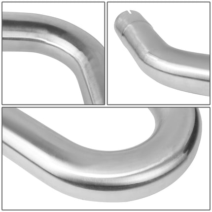 DNA MOTORING ZTL-30SS Juego de 16 tubos de escape de acero inoxidable de 3.0 pulgadas para personalizar, kit de tubos rectos y curvos tipo U, ajuste universal