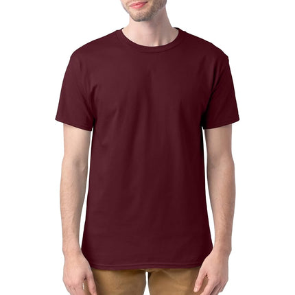 Hanes Men's ComfortSoft T-Shirt (Pack of 4),Maroon,Large