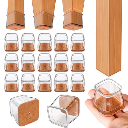 Ansible 24 pcs Square Large Chair Leg Floor Protec
