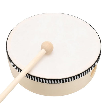 TAICHEUT 5 Pcs Hand Drum Set, 6 Inch 7 Inch 8 Inch 10 Inch 12 Inch Wood Frame Drum with Drum Stick, Hand Drums for Adults, Beginners, Party