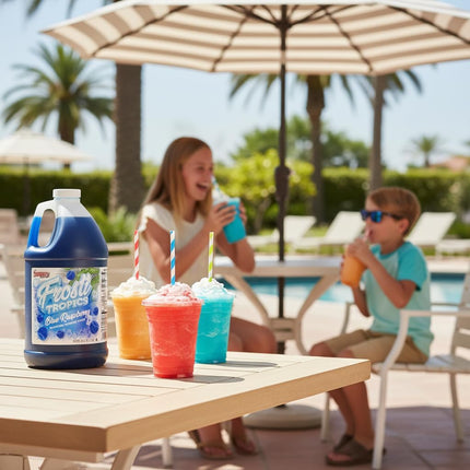 Snappy Frosti Tropics Georgia Peach Slushy Mix, Slushie Syrups for Machine, Granita Slushy Syrup, Kid Slushie Machine Mix, Slushy Mix For Frozen Drink Machine, 1/2 Gallon