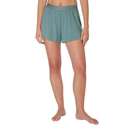 Hanes Women's Originals Sleep, 2-Pack, Comfywear Supersoft Lounge Shorts Pack, 3.25", Faded Sage Green/Parrot Pink, X-Small