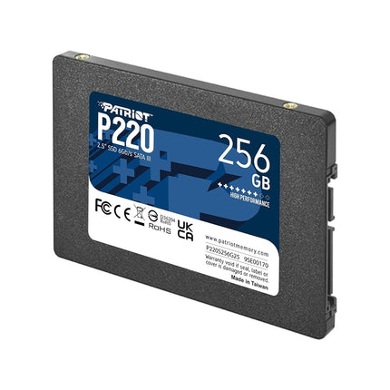 Patriot P220 SATA 3 256GB Internal Solid State Drive 2.5” - P220S256G25