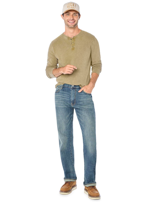 Lucky Brand Men's 181 Relaxed Straight Jean, Wilder Ranch, Black