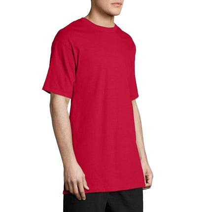 Hanes Men's Tall Short Sleeve Beefy-T, Deep Red, 4X-Large/Tall (Pack of 2)