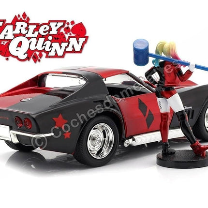 Jada 1:24 1969 Corvette con figura de Harley Quinn