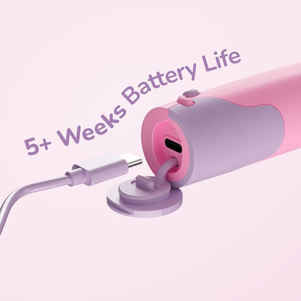 Ordo Squishmallows Electric Toothbrush, Sonic, Rechargeable, 3 Modes, Over 5 Weeks Battery, Extra Head, Pink, Kids 4+
