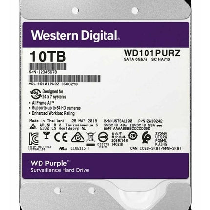 WD 10 TB Surveillance Hard Drive - Purple