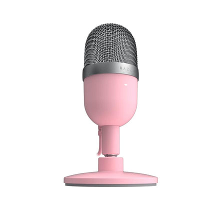 Razer Seiren Mini - USB Condenser Microphone for Streaming (Compact with Supercardioid Polar Pattern, Tiltable Stand, Integrated Shock Absorber) Quartz Pink