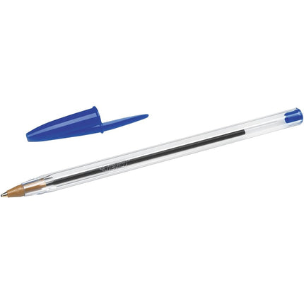 Bic Cristal Original Ballpoint Pens Medium Point 1.0mm Blue Pack Of 10