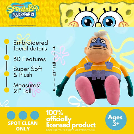 Franco Collectibles Spongebob Mermaid Man Bed Set, Super Soft and Cozy Decorative Pillow (Official Licensed Product)